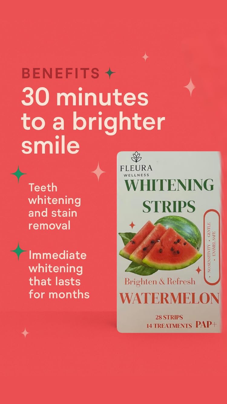 Close-up of peach flavor infused whitening strips