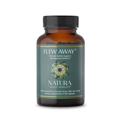 Bottle of Flew Away immune support supplement by Natura Health Products