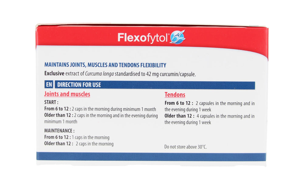 Flexofytol 180-capsule packaging label