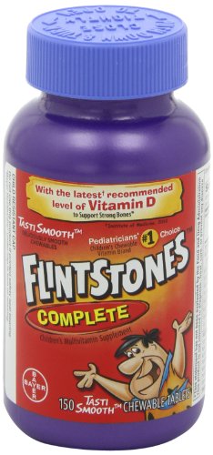 Close-up of Flintstones chewable vitamin tablets