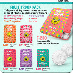 Close-up texture of Fruit Troop mints