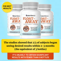Front view of Float-Away Vision Clarity bottle with 120 delayed-release capsules