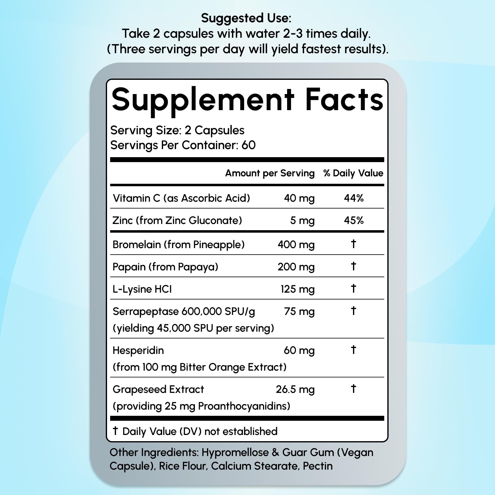 Packaging box showing 60 servings of Float-Away Vision Clarity