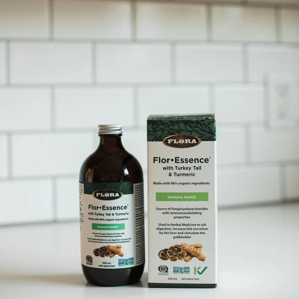 Product shot of Flor-Essence bottle with label