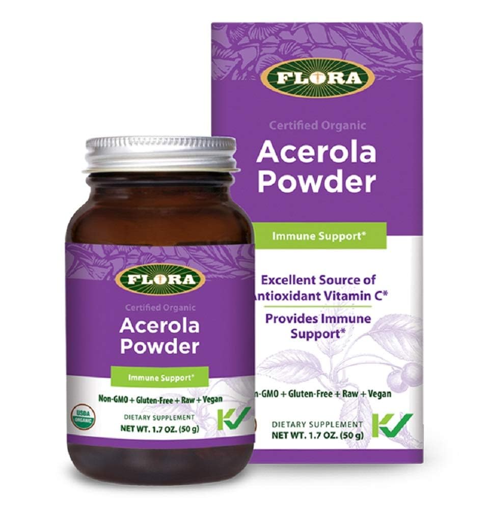 Flora Acerola Powder bottle front view