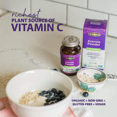 Flora Acerola Powder bottle side view