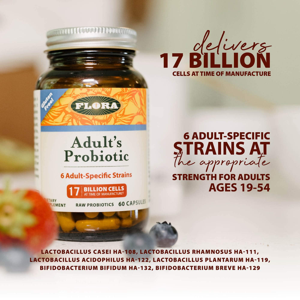 Gluten-free and vegetarian icons on Flora bottle