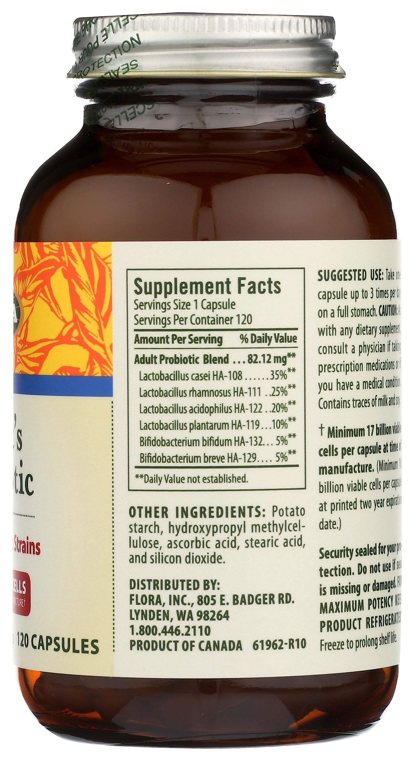 Illustration of six adult-specific probiotic strains