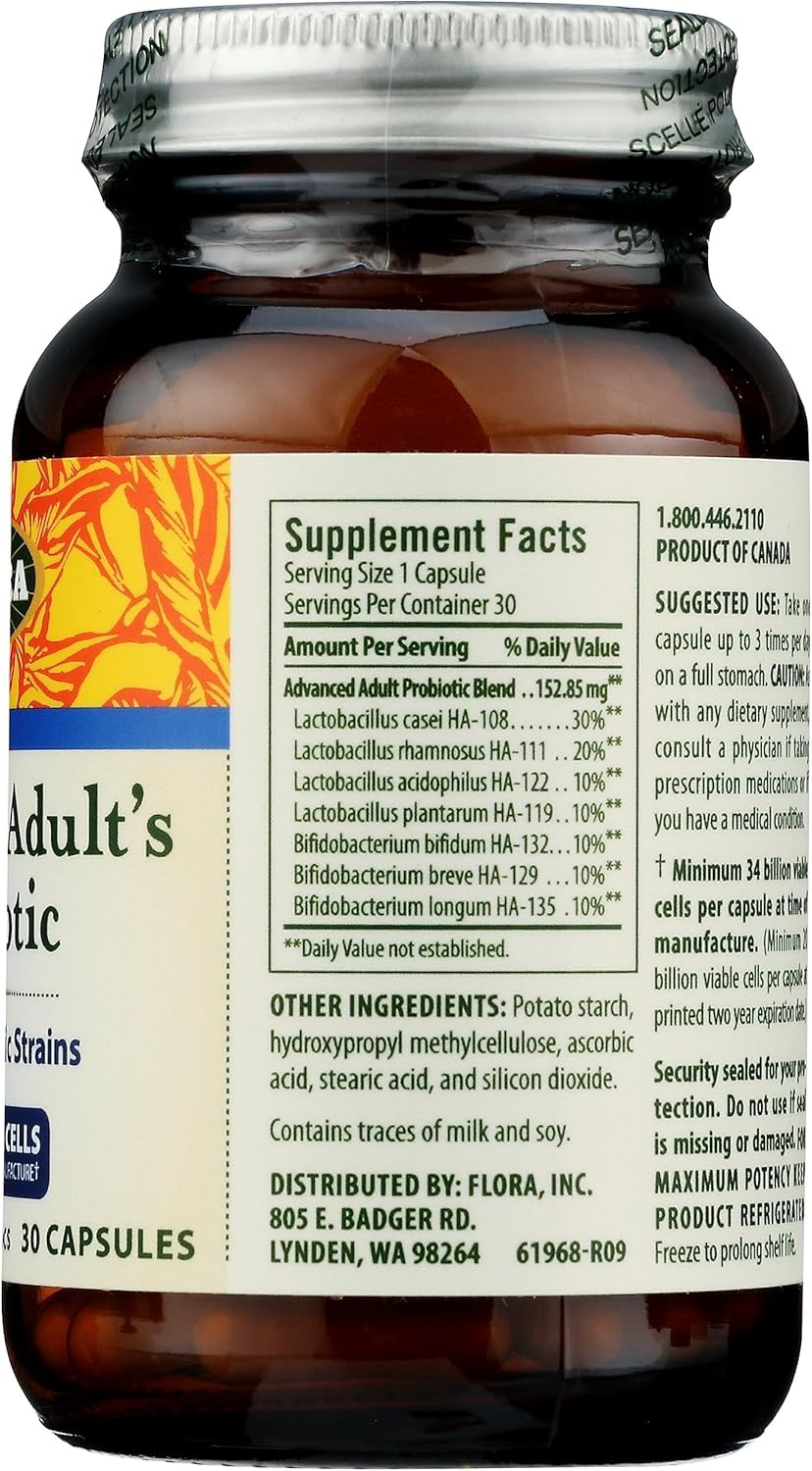 Graphic illustrating seven senior-specific probiotic strains