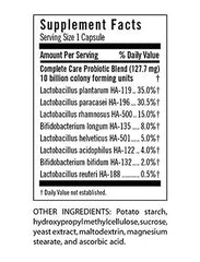 Six probiotic strains included in Flora Complete Care Probiotic