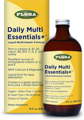 Flora Daily Multi Essentials+ liquid multivitamin bottle