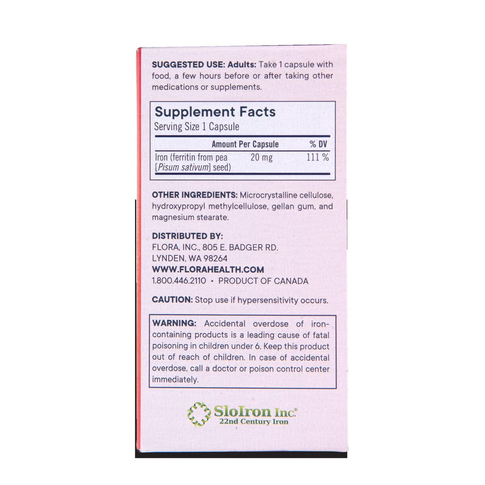 Vegan and gluten-free Ferritin+ packaging