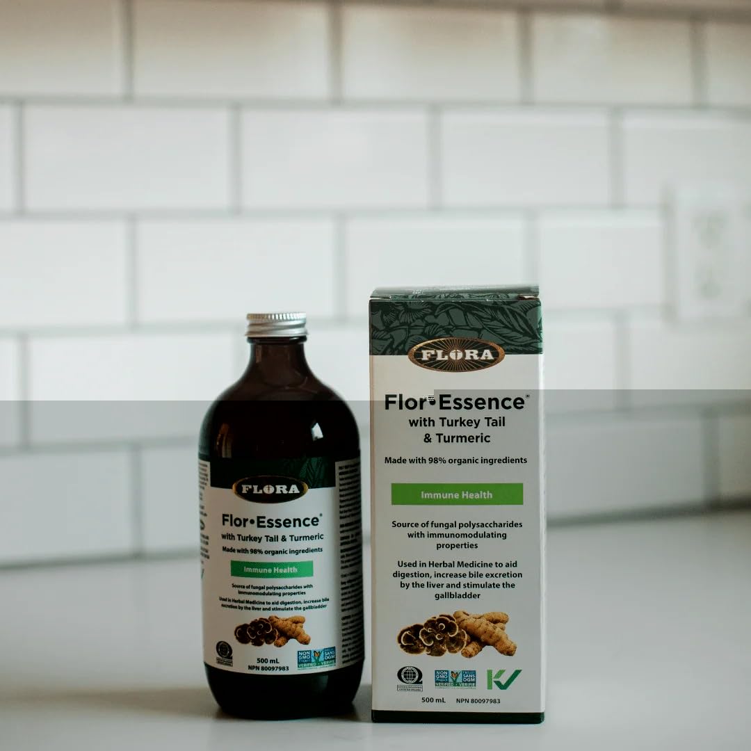 Herbs included in Flor-Essence: burdock root, sheep sorrel, slippery elm, watercress, blessed thistle, red clover blossom, rhubarb and kelp