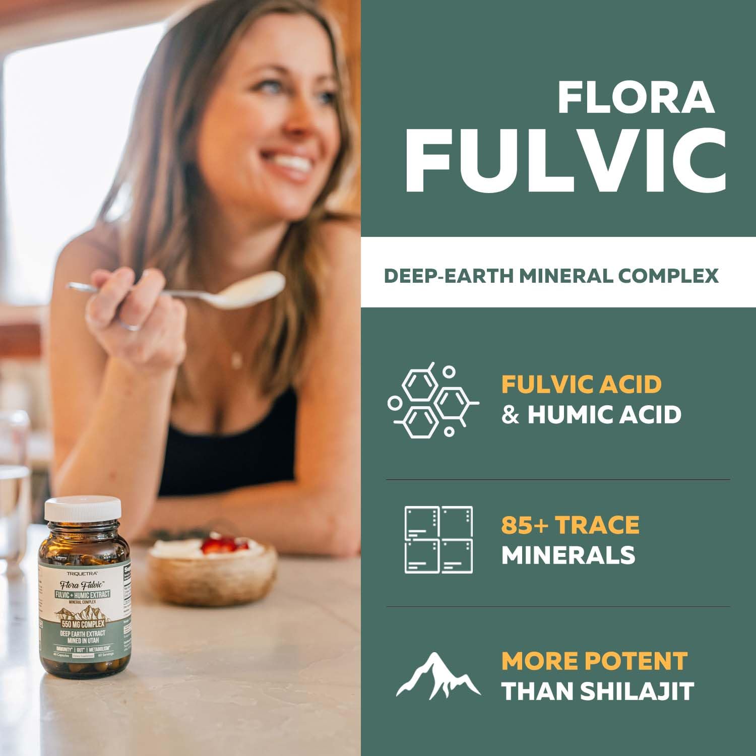 Flora Fulvic 60 capsule bottle