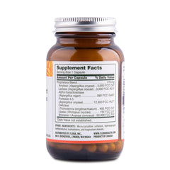 Front view of Flora Digestive Enzymes bottle showing label
