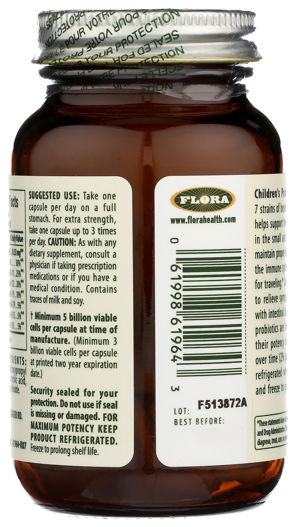 Kid-friendly Flora Probiotic branding for Udo's Choice