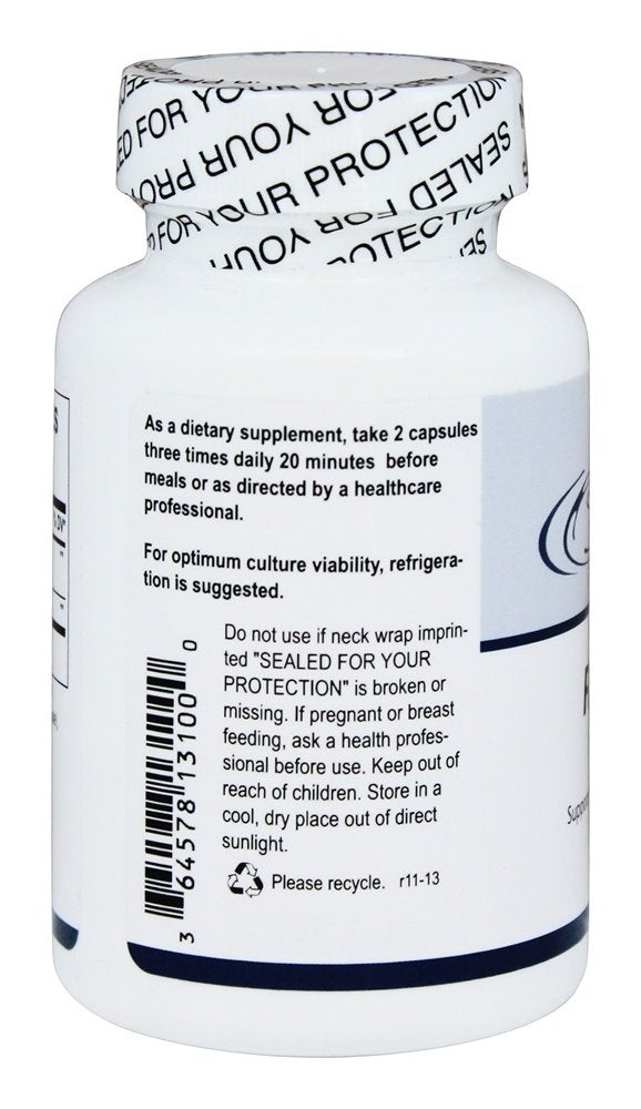 Digestive health concept with Flora Synergy capsules