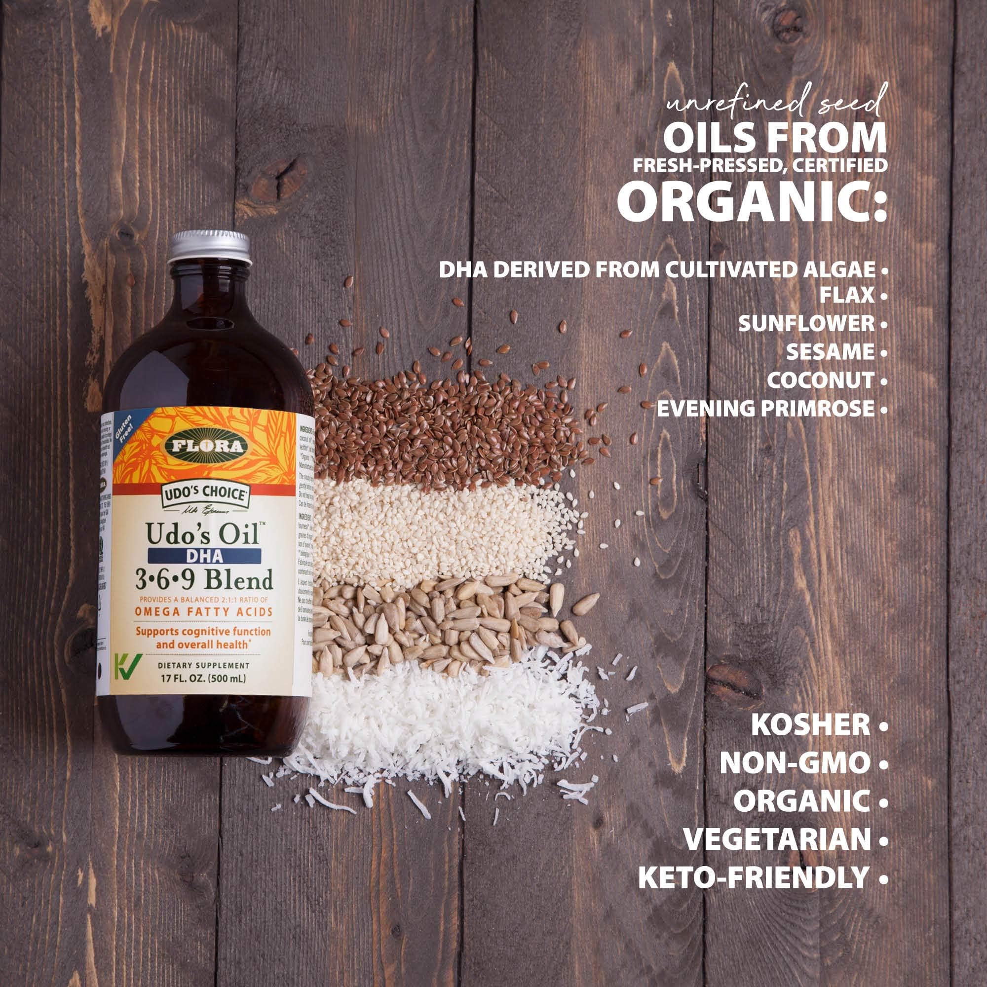 Keep refrigerated symbol for Flora Udo's Oil