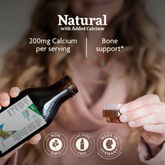 Floradix Calcium Liquid bottle with German-origin packaging