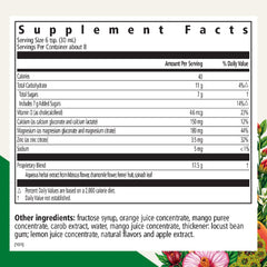 Nutrition label showing calcium and magnesium per serving