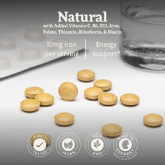 Ingredients showing B vitamins and vitamin C