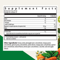 Close-up of Floradix Magnesium Liquid bottle label