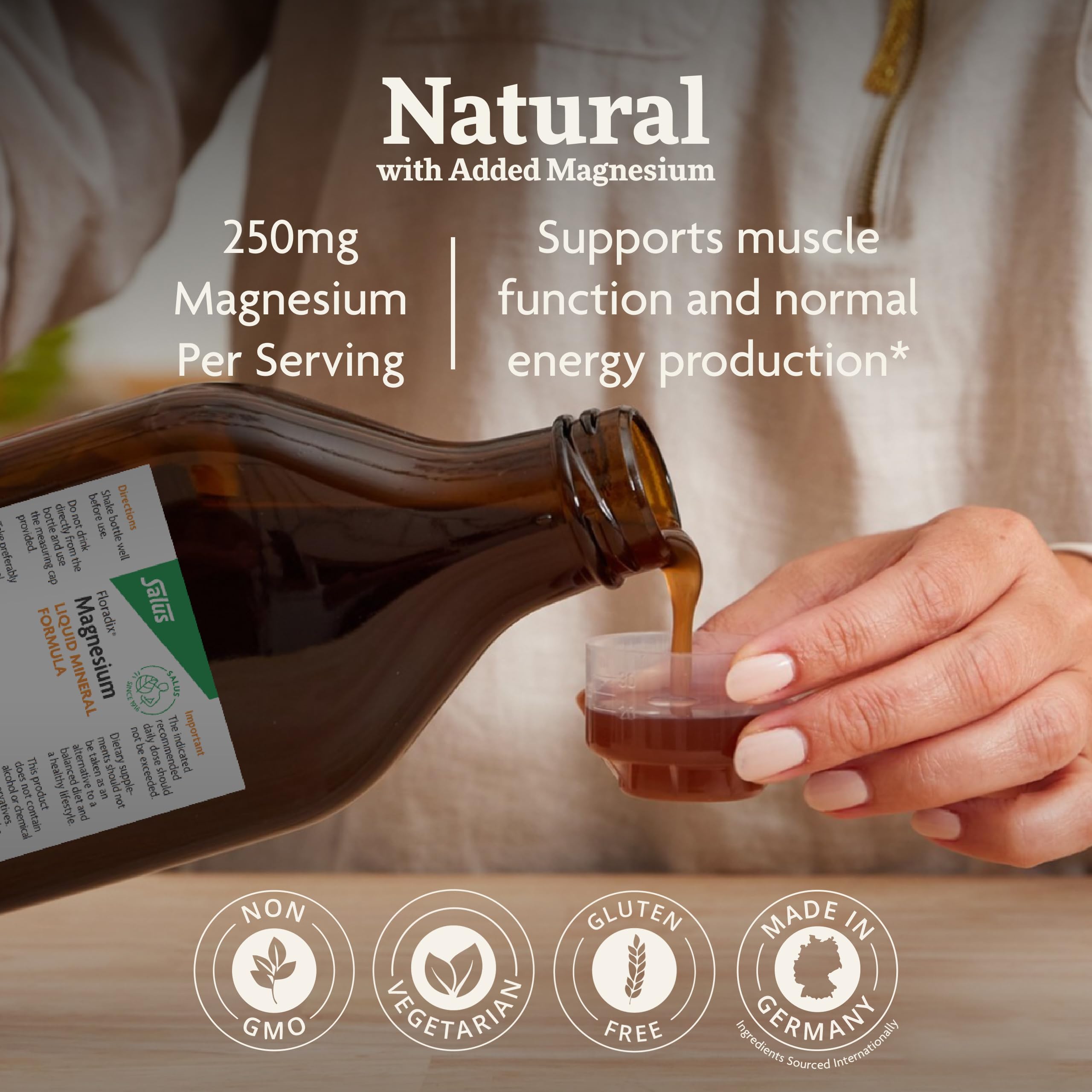 Pineapple juice and mango puree imagery used in Floradix Magnesium Liquid