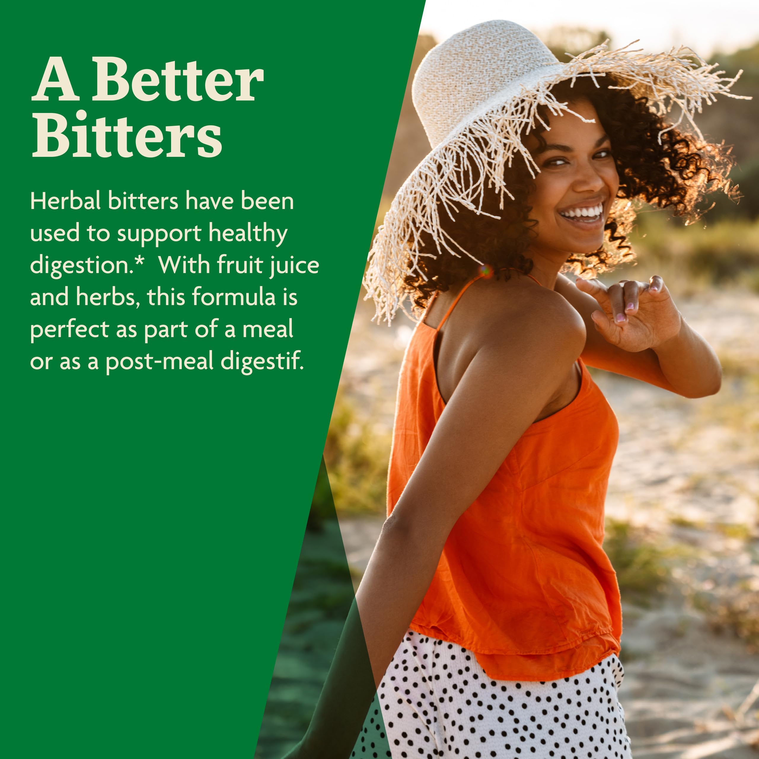 Vegan, non-GMO labeling and alcohol-free sign on Floradix Gallexier packaging