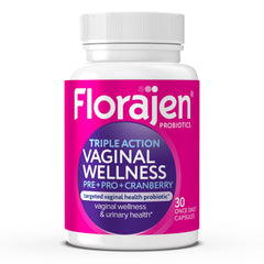 Florajen Women’s Triple-Action Probiotic bottle - front label