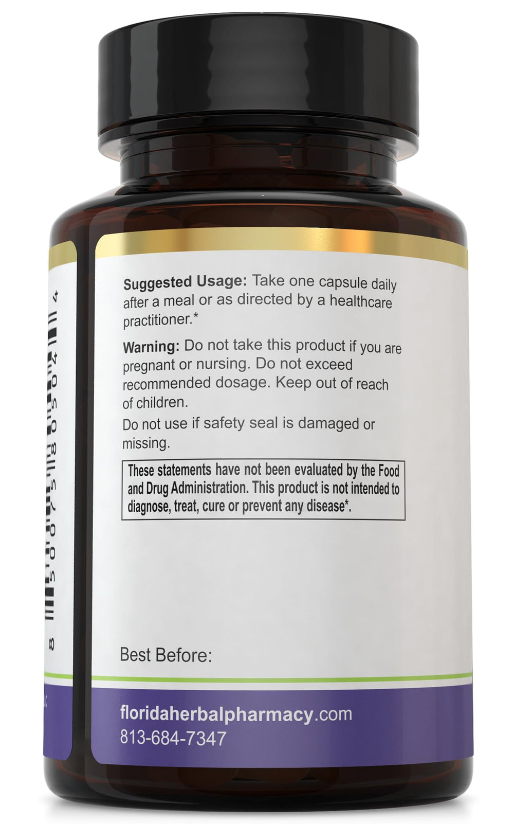 Close-up of 500 mg Chrysin capsules