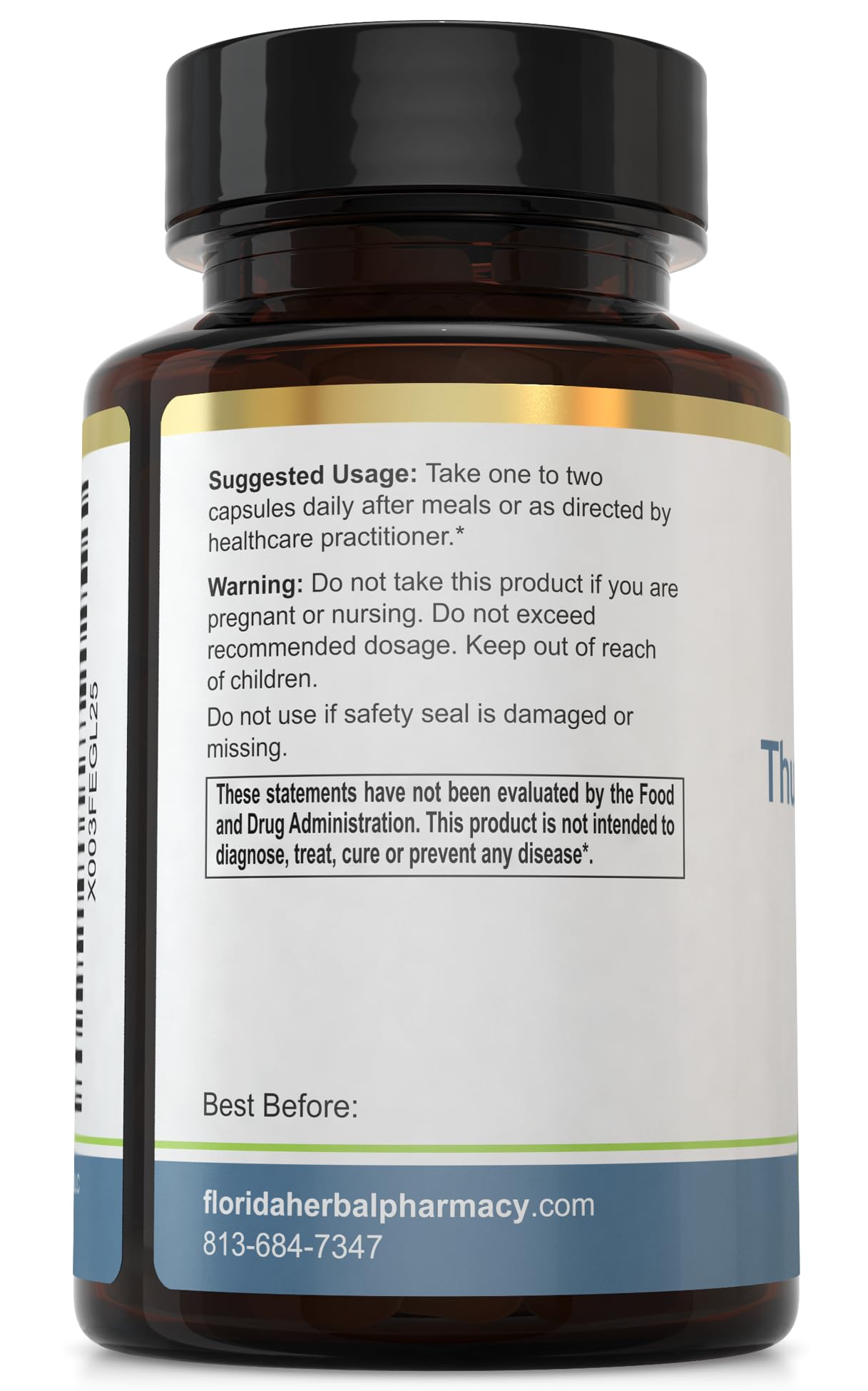 Close-up of Thunder God Vine Root Extract capsule