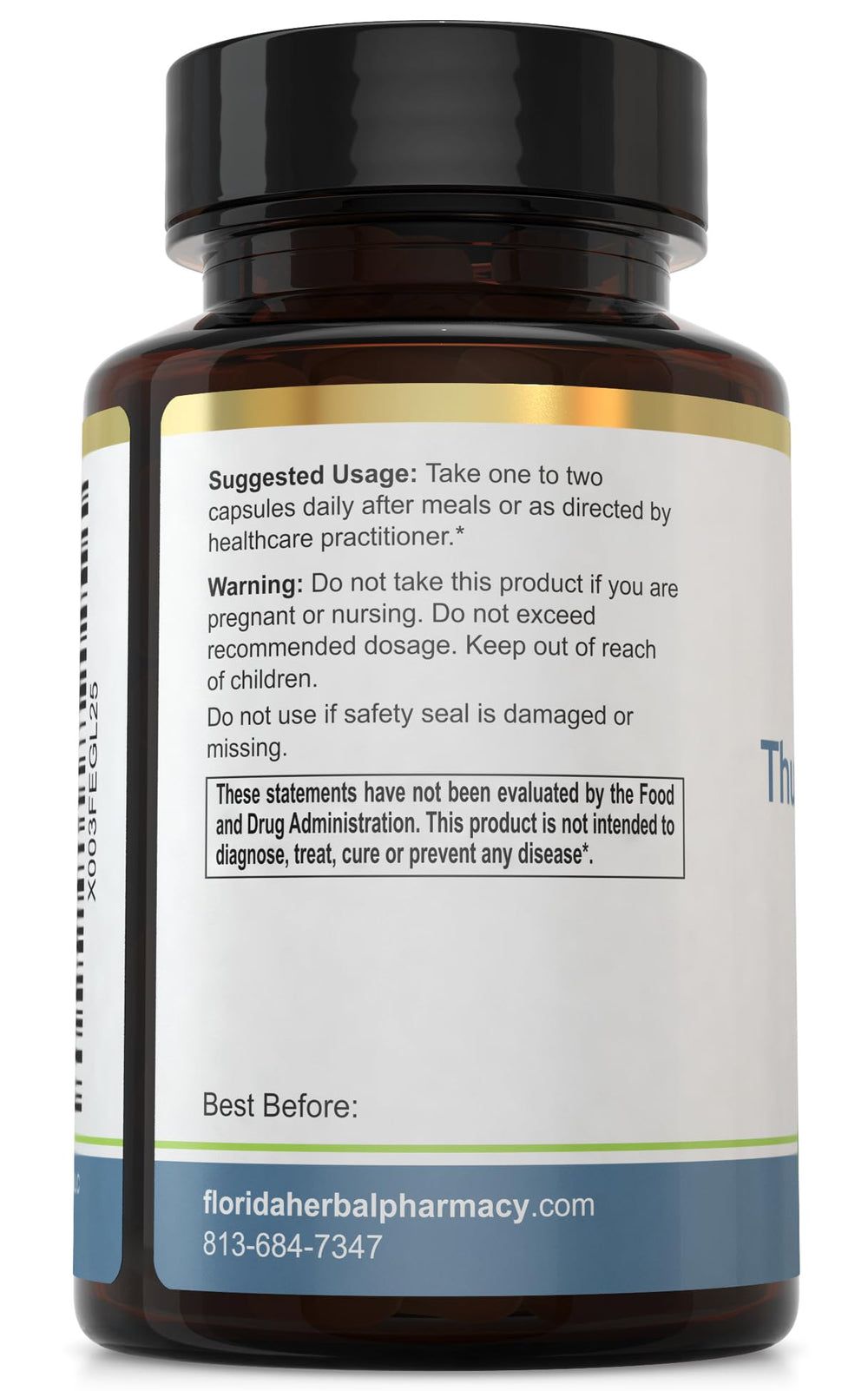 Close-up of Thunder God Vine Root Extract capsule