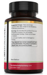 Back panel with supplement facts for Urolithin A Capsules