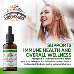 Close-up of FLORIDA HERBS Astragalus Tincture bottle