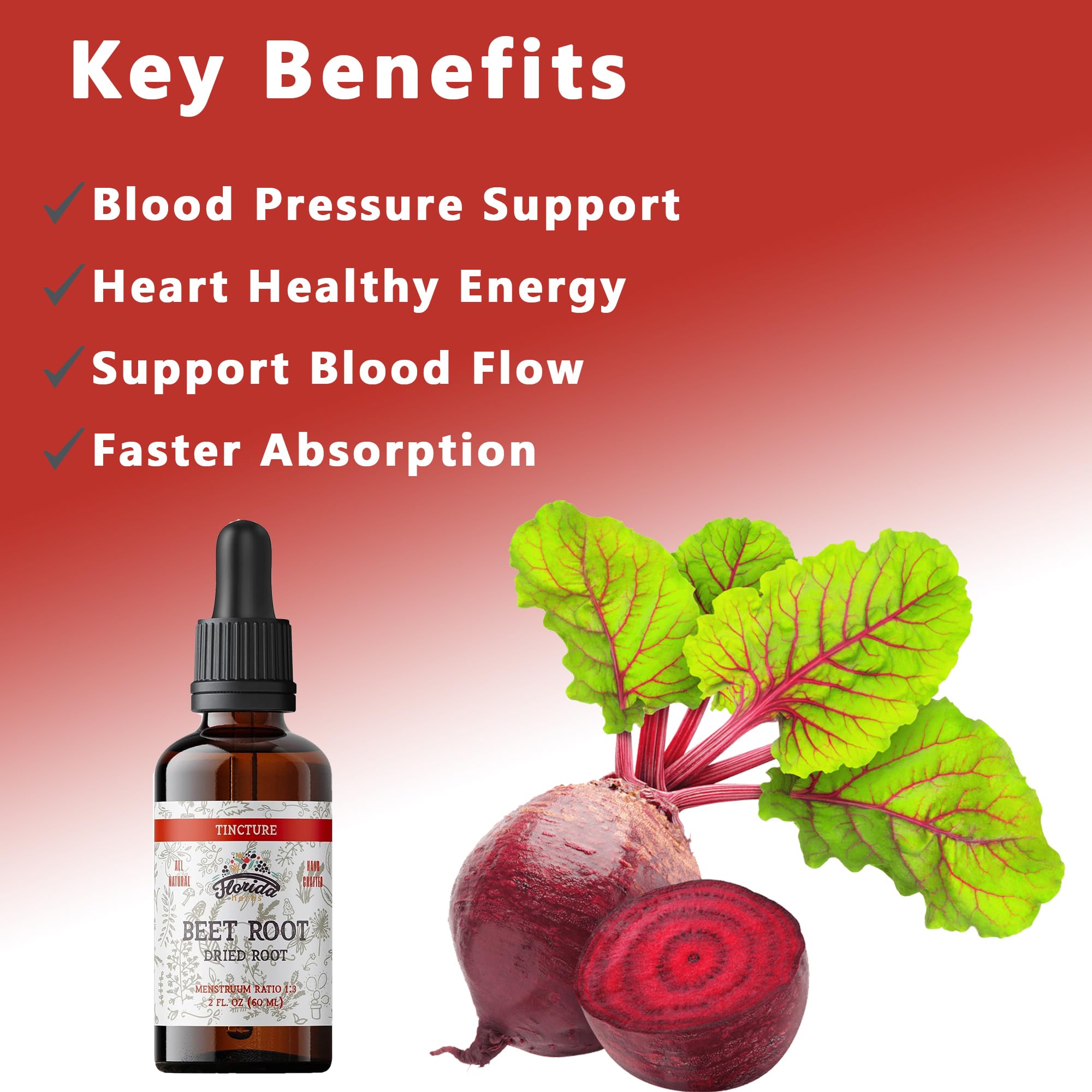 Beet Root tincture liquid drops bottle close-up