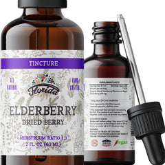 Florida Herbs Black Elderberry Tincture bottle label - 2 fl oz