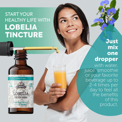 Organic Lobelia Inflata plant and tincture drops