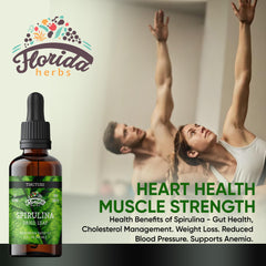 Close-up of spirulina tincture liquid in dropper