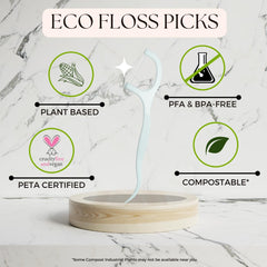 Travel-ready floss picks in a bulk pack for adults and kids