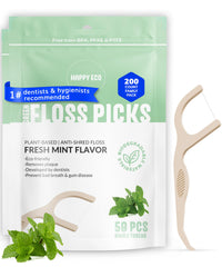 Biodegradable floss picks box label - 100 pcs
