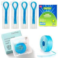 Nylon floss threader for braces