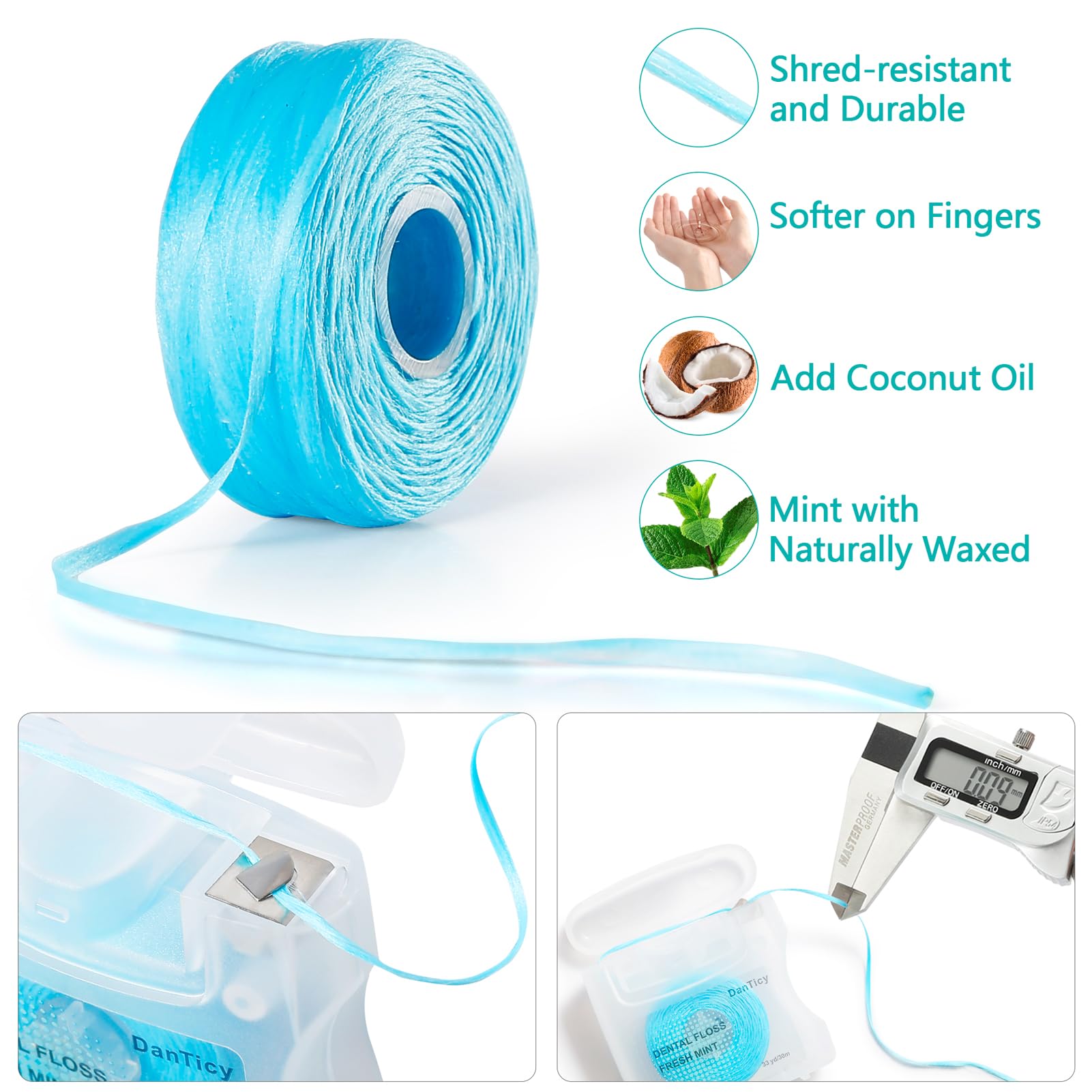 Portable carrying case with floss threaders