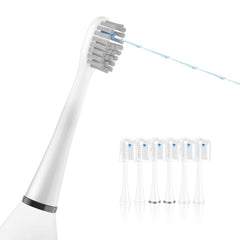 Flossing toothbrush head replacement 3-pack in white