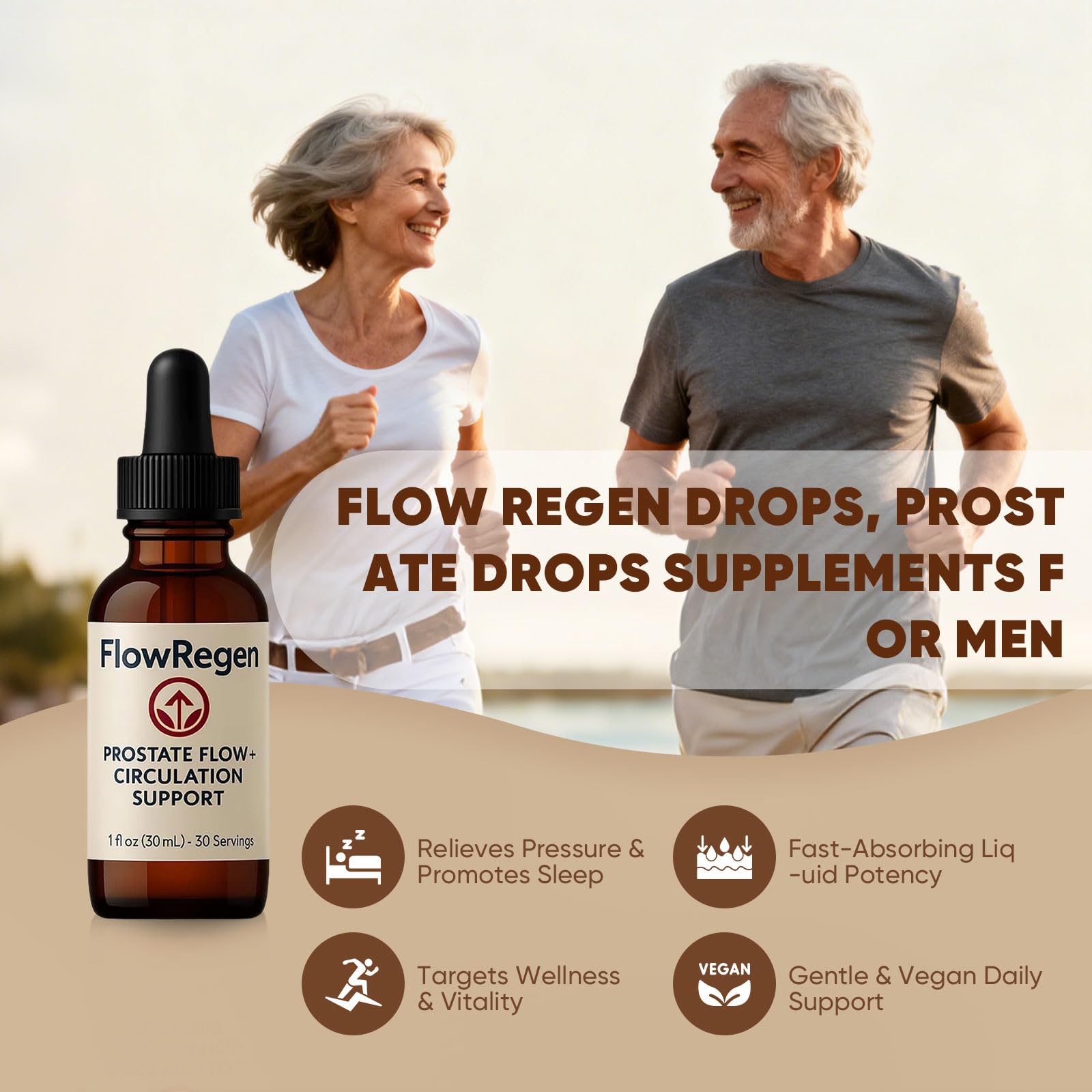 Butcher's broom illustration representing prostate comfort in Flow Regen Drops