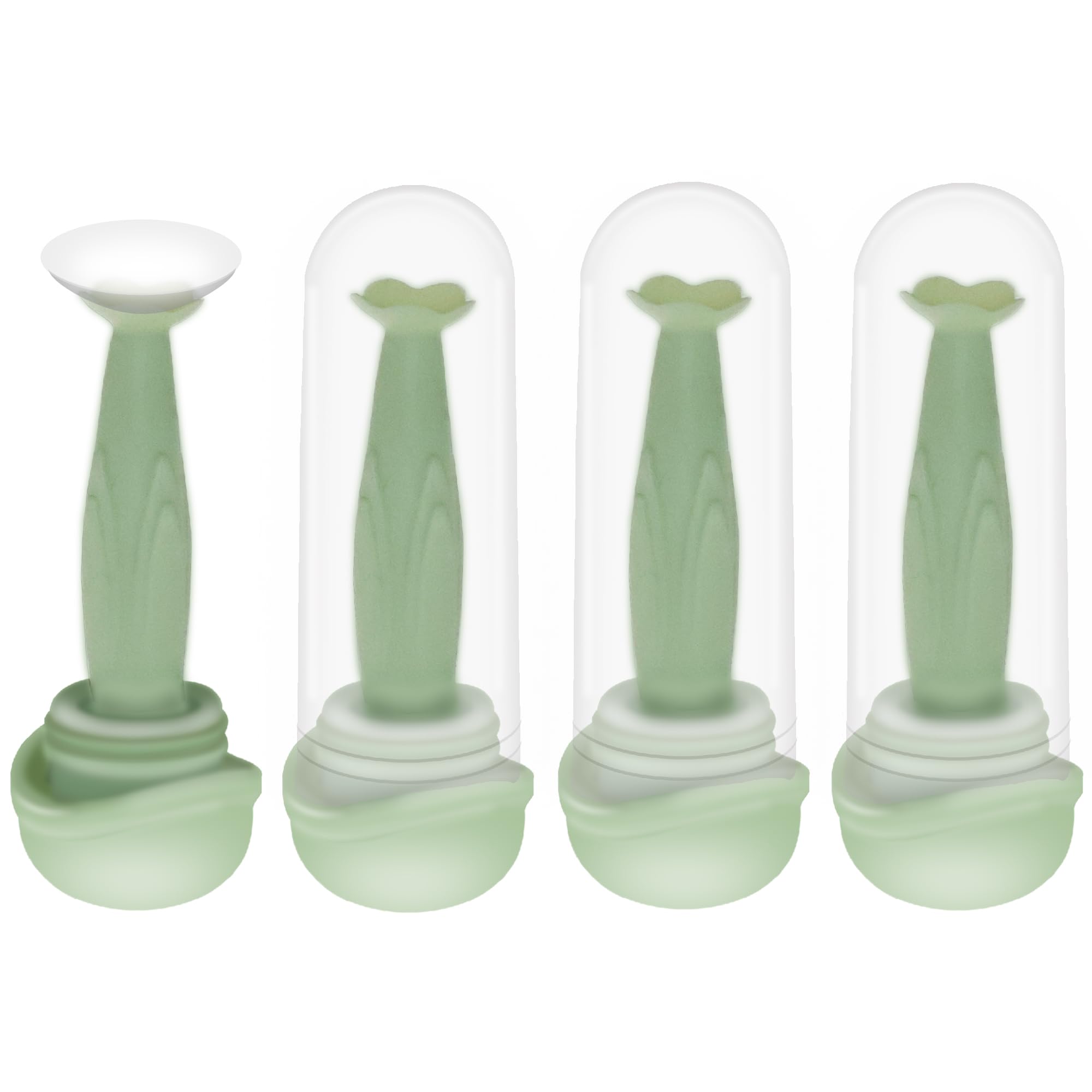 4-pack flower-shaped contact lens removers with storage box