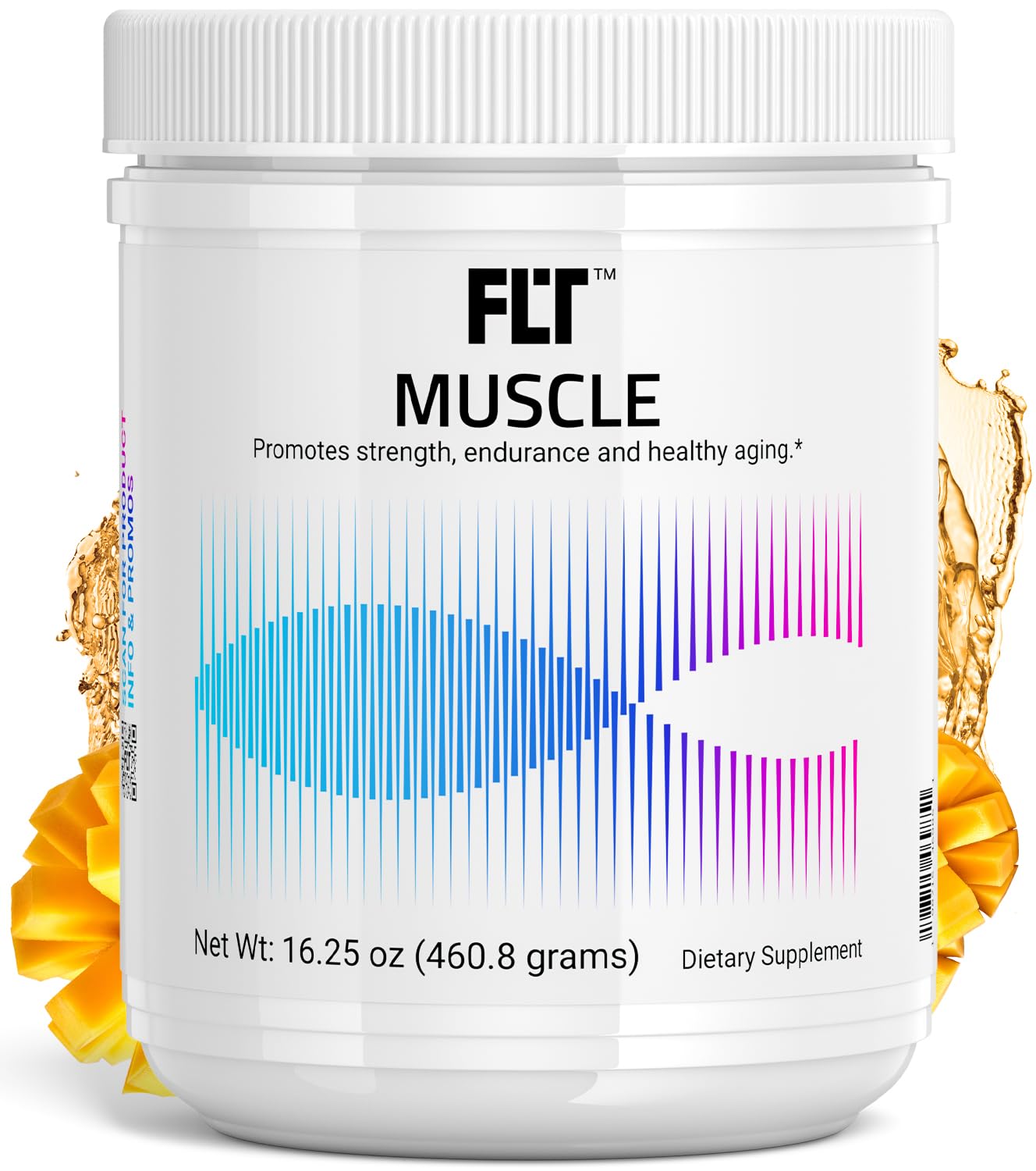 FLT Muscle bottle featuring PeptiStrong supports training and recovery.
