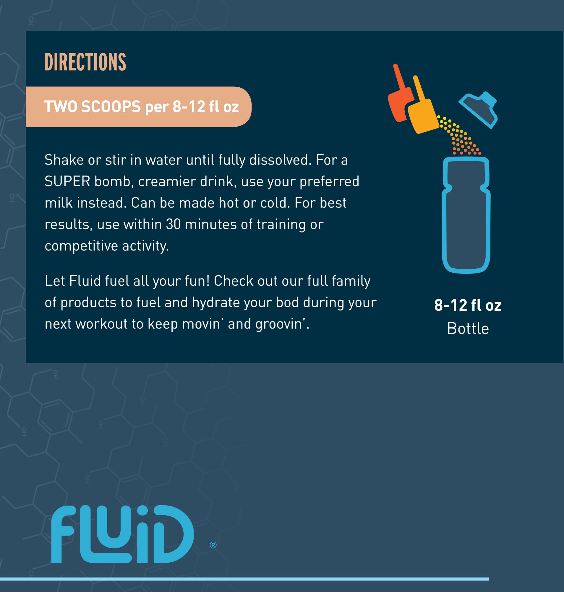 Fluid Recovery gluten-free and lactose-free packaging