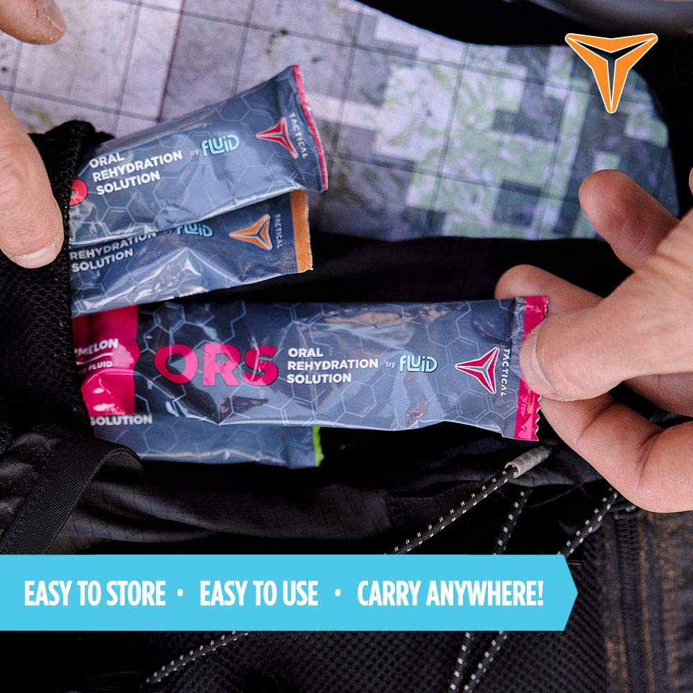 Fluid Tactical ORS Citrus Punch travel bottle ready for outdoor adventures