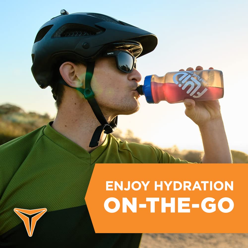 Fluid Tactical grape packet provides zero-sugar hydration for travel and workouts.