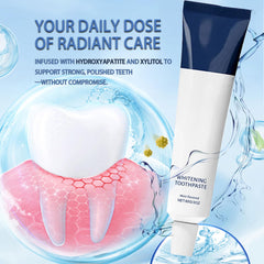 Close-up of toothpaste paste texture showing gentle consistency